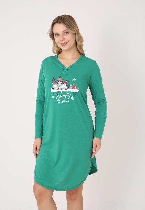 Camasa de noapte Craciun,Imprimeu Merry Christmas,En-gros